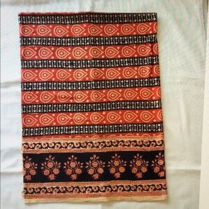 Red and Black Patterned Indian cloth